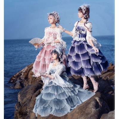 Elpress Fish Scales JSK(Leftovers/4 Colours/Full Payment Without Shipping)